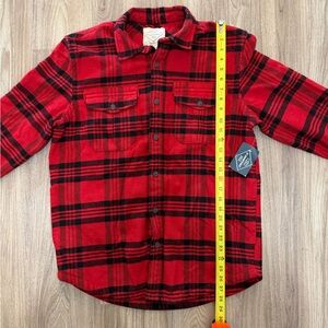 St. John's Bay Red and Black Checkered Shirt